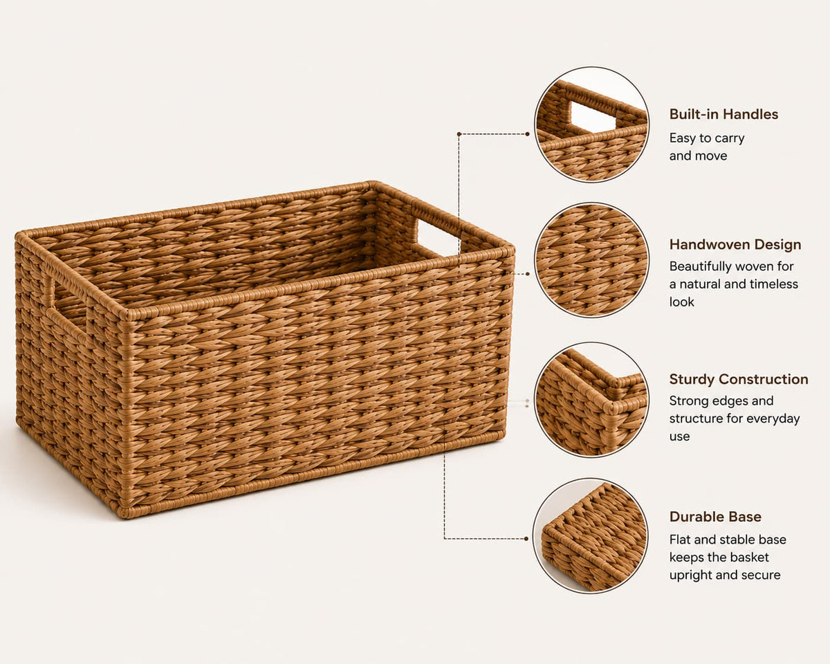 Seshades Rectangular Woven Storage Basket