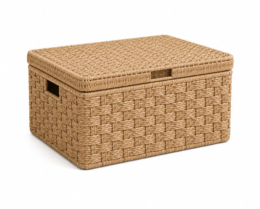 Seshades Woven Lidded Storage Basket