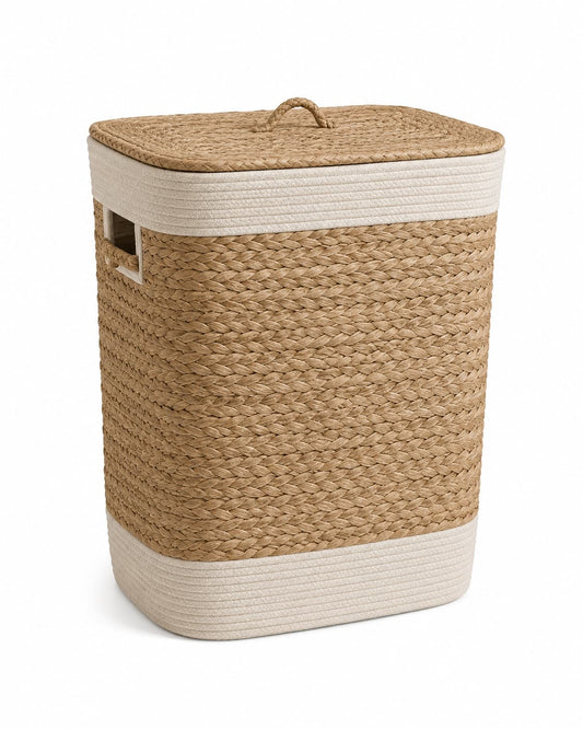 Seshades Woven Laundry Hamper with Lid