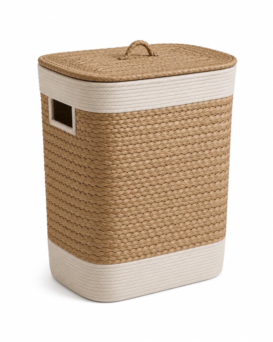 Seshades Woven Laundry Hamper with Lid