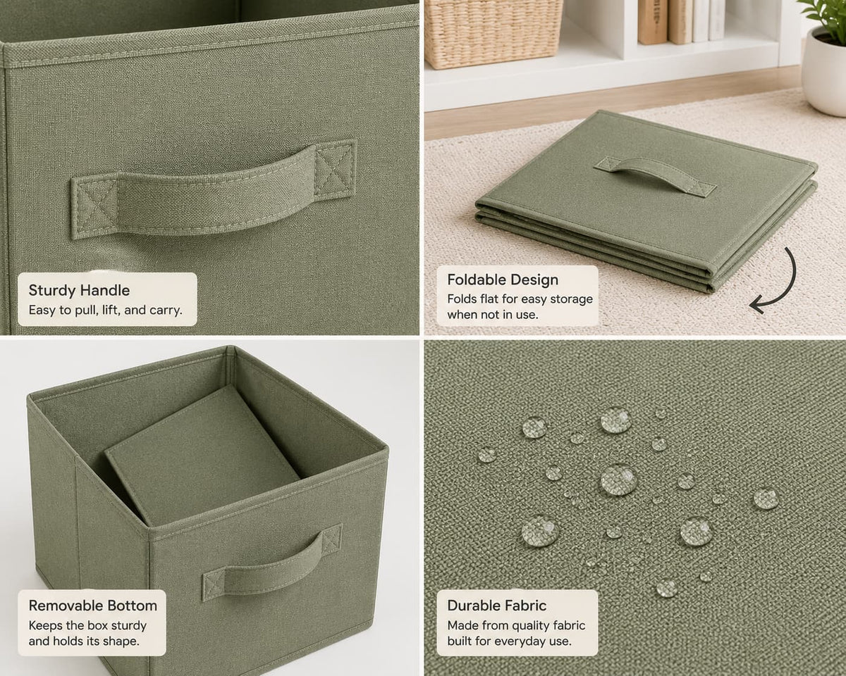 Seshades Foldable Fabric Storage Cube