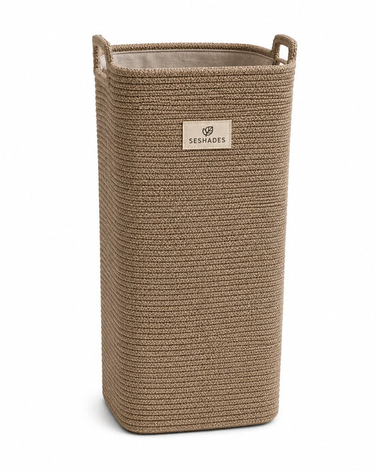 Seshades Tall Slim Woven Storage Basket